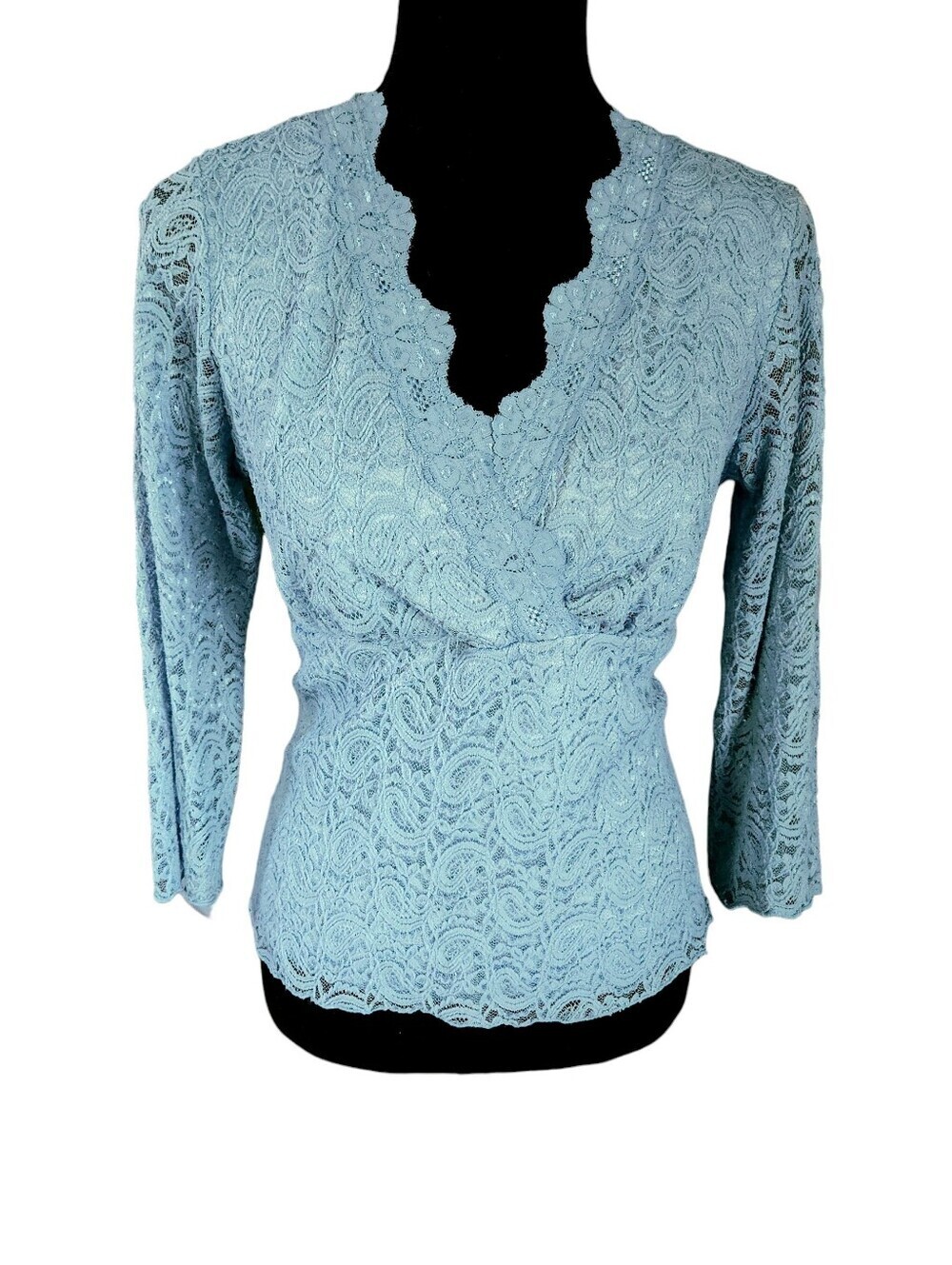 Y2K Fairycore Ethereal Lace Boho Top Crop Sleeve Victorian Romantic Prairie Sz M